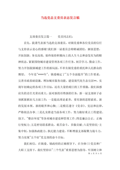 （精选）当选党总支委员表态发言稿.docx