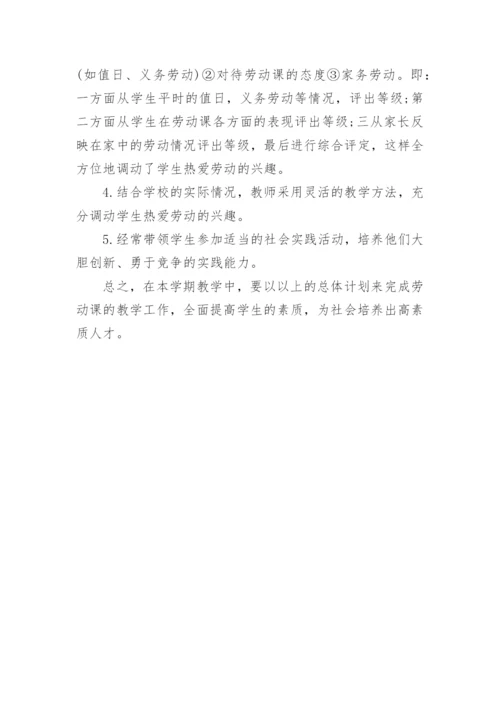 中小学劳动教育计划.docx