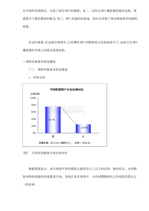 MP3播放器市场消费行为调查汇总报告.docx