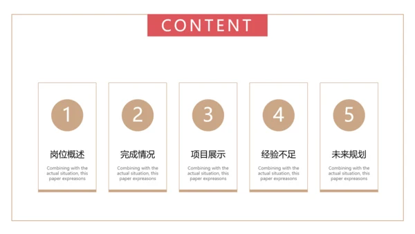 简约风公司企业年终述职报告PPT模板