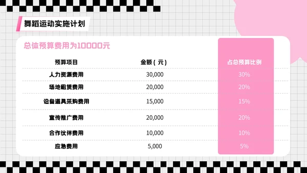 粉色3D风格全民健身宣传PPT模板