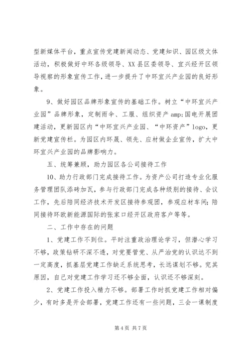 产业园区党总支工作总结及某年工作计划.docx