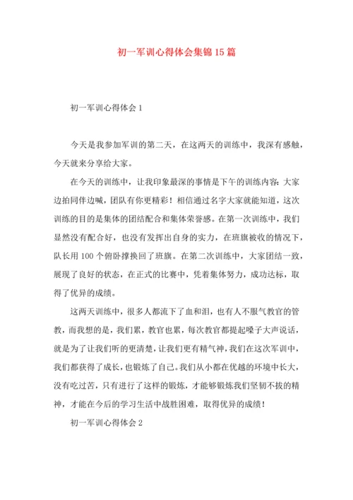 初一军训心得体会集锦15篇 (2).docx