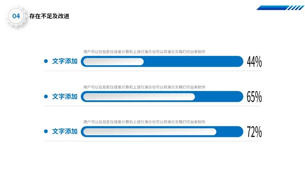蓝色齿轮微立体科技风公司研发部年终工作总结年终总结