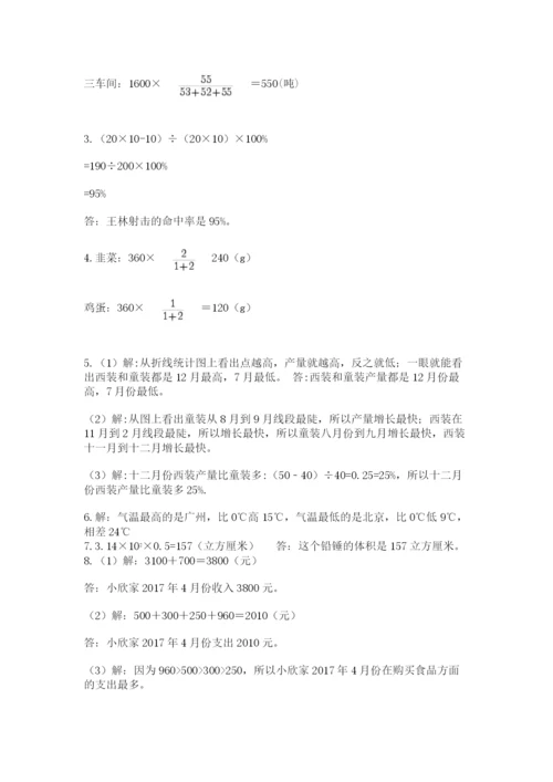 六年级小升初数学解决问题50道及参考答案（巩固）.docx
