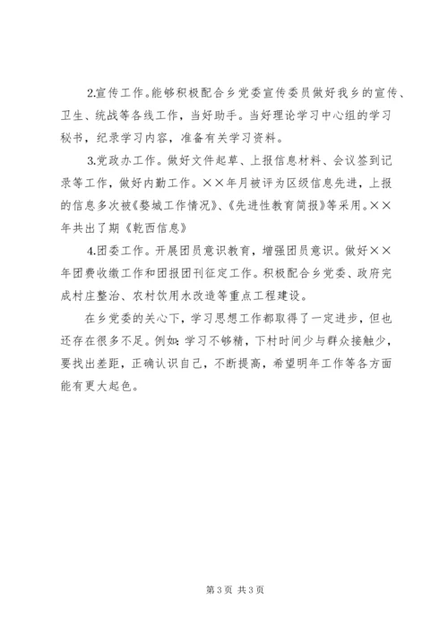 乡镇宣传个人总结.docx