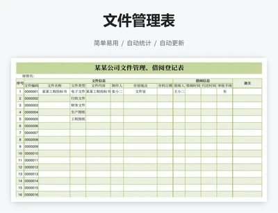 文件管理表
