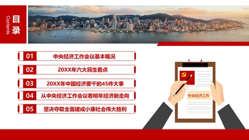 中央经济工作会议解读通用PPT课件模板