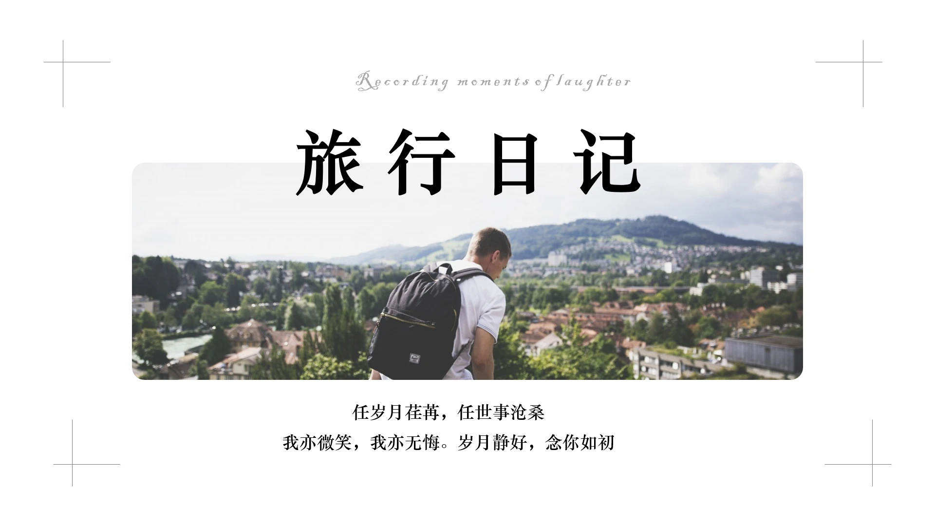 旅游画册旅行日记相册记录个人足迹PPT模版