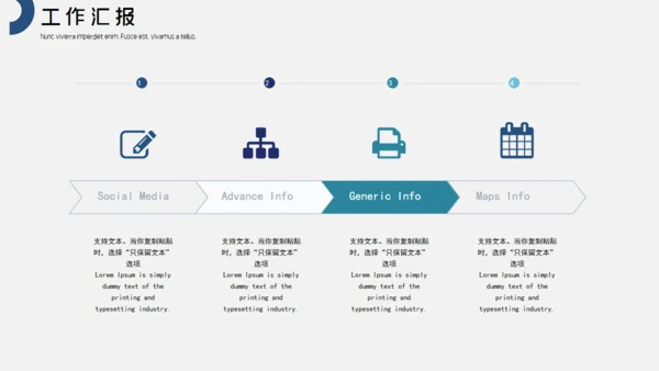 小清新商务工作汇报通用PPT模板