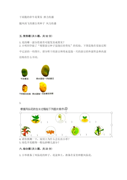 科学四年级下册第一单元植物的生长变化测试卷及完整答案（历年真题）.docx