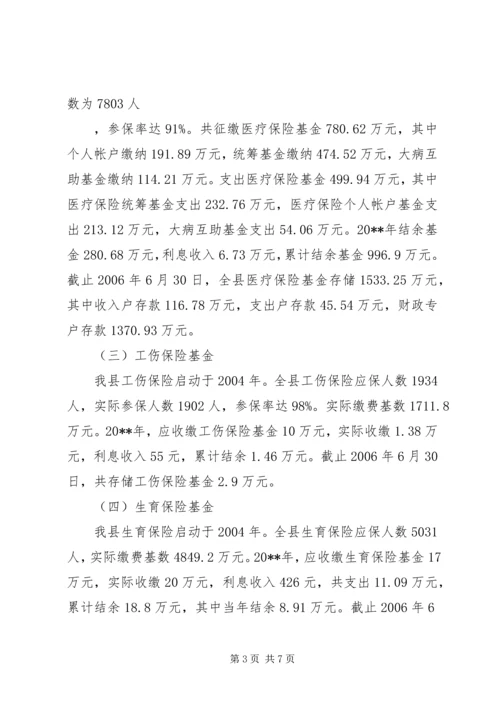 县政府社保基金自查情况报告 (2).docx