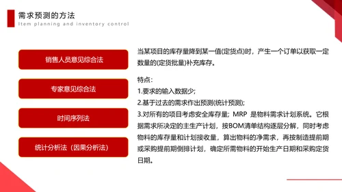 物料计划与库存控制PPT模板