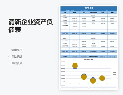 清新企业资产负债表