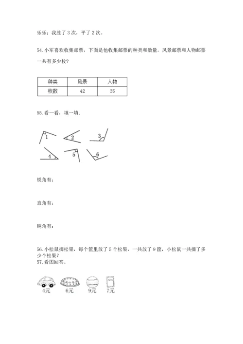 二年级上册数学应用题100道含答案【夺分金卷】.docx