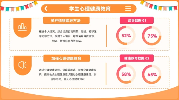 橙色插画风开学季：新学年规划PPT模板