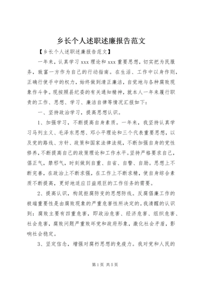 乡长个人述职述廉报告范文.docx