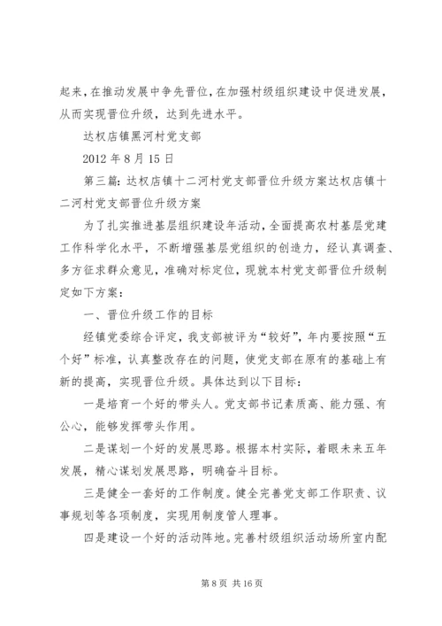 达权店镇大造村党支部晋位升级工作实施方案专题.docx