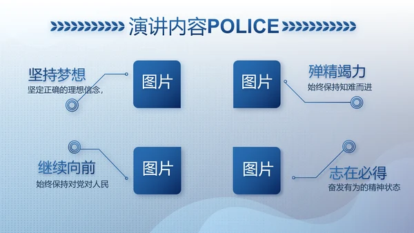 大气公安警察工作总结汇报计划PPT动态模板
