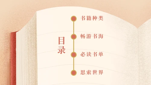 爱读书主题书籍介绍通用PPT模板