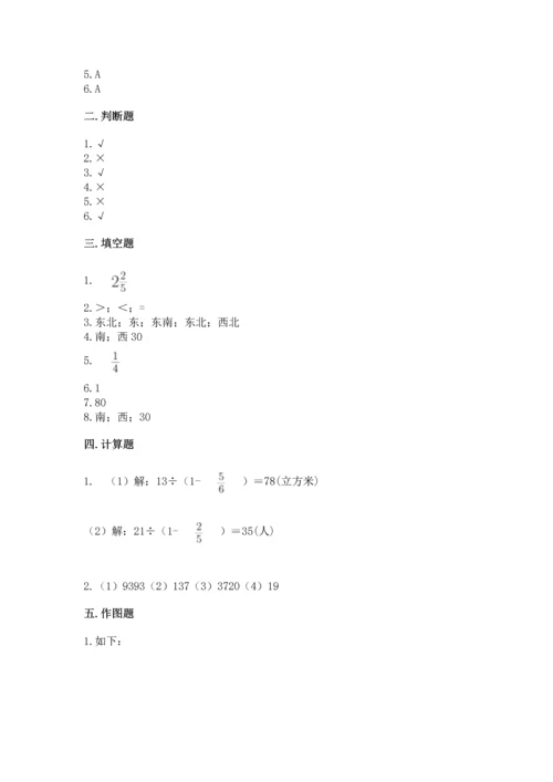 人教版六年级上册数学 期中测试卷精品（全优）.docx