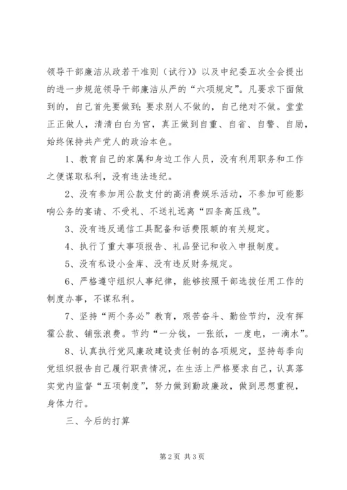 人大副主任廉政建设责任制落实情况报告.docx