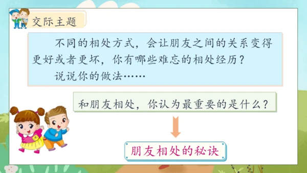 【核心素养】部编版语文四年级下册-第六单元 口语交际：朋友相处的秘诀（课件）