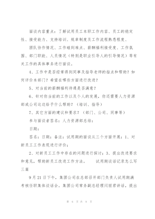 试用期谈话记录怎么写三篇.docx