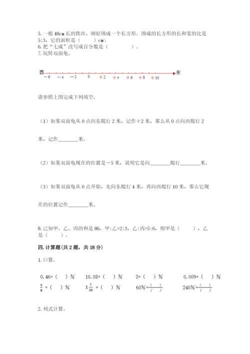 北师大版小学数学六年级下册期末检测试题（考点精练）.docx