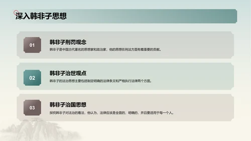 蓝色插画复古国风名著导读韩非子培训课件PPT模板
