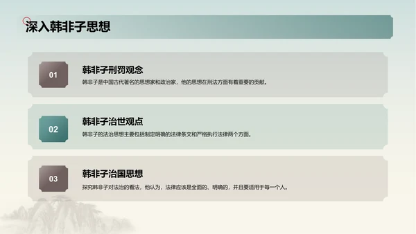 蓝色插画复古国风名著导读韩非子培训课件PPT模板