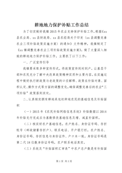 耕地地力保护补贴工作总结.docx