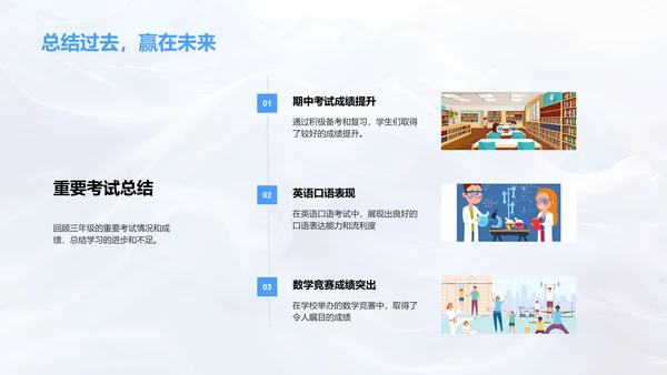 三年级学习生活回顾PPT模板