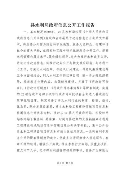 县水利局政府信息公开工作报告.docx