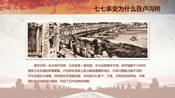 学习纪念卢沟桥事变七七事变历史简介PPT