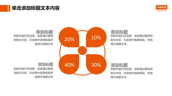 大气精美中国平安工作专用PPT模板