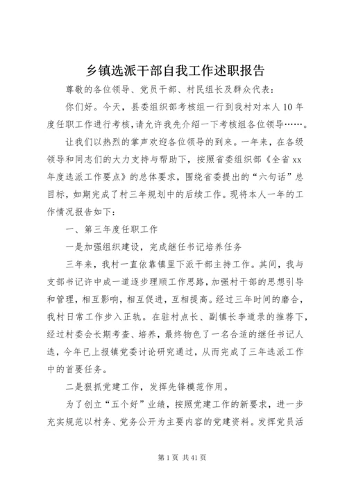 乡镇选派干部自我工作述职报告.docx