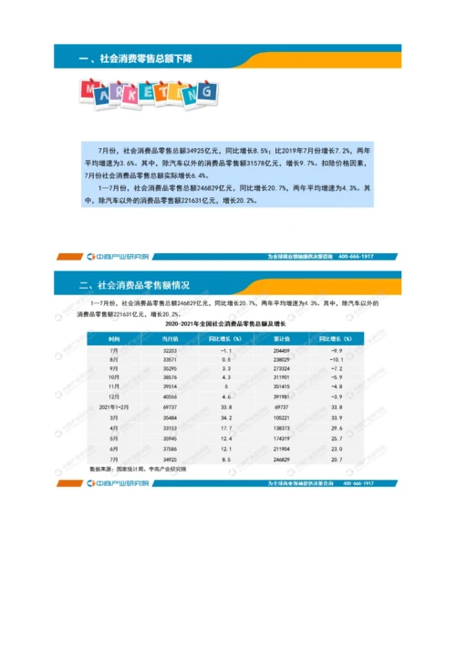 中国零售消费行业投资决策参考(2021年1-7月).docx