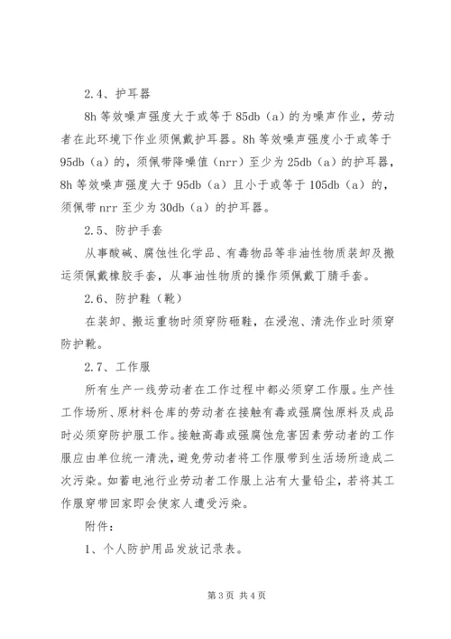 个人防护用品管理制度 (3).docx