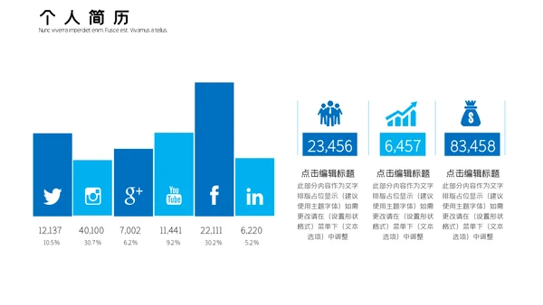 小清新个人简历通用PPT模板