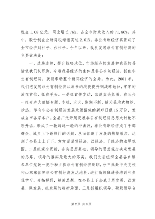 关于全县非公有制经济运行情况的调查与分析(1).docx