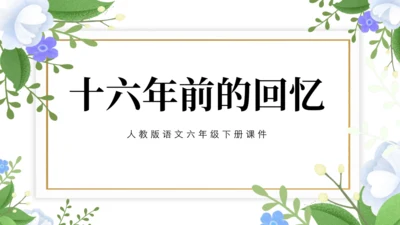 11 十六年前的回忆 课件