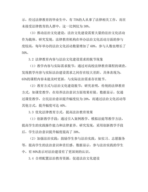 法律教育对法治文化建设的影响