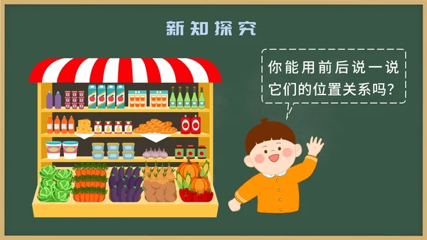 人教版一年级上册第二课位置PPT模板