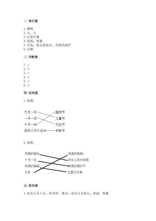 最新部编版二年级上册道德与法治 期中测试卷附完整答案（夺冠）.docx