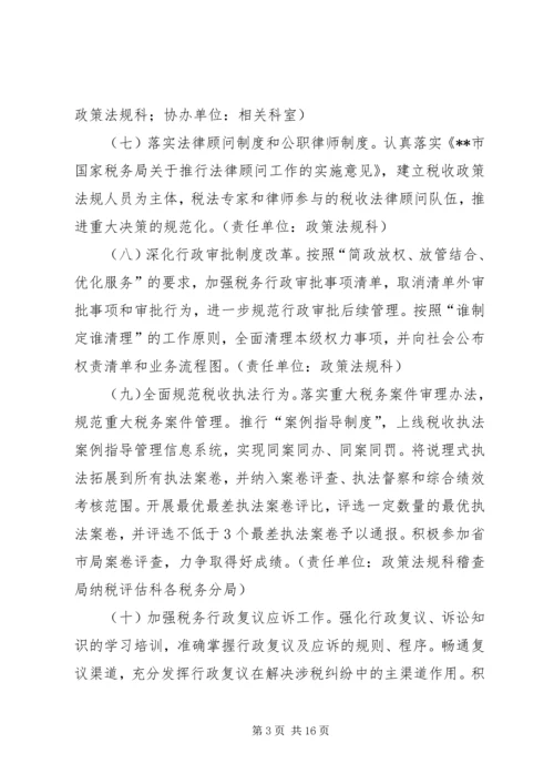全县国税工作要点.docx