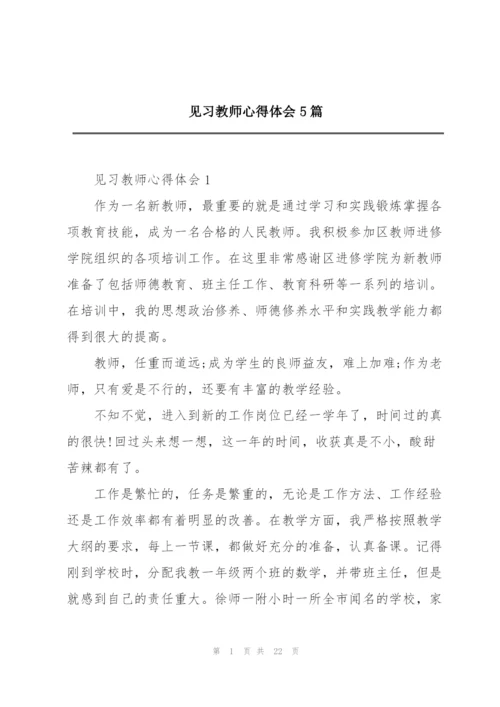 见习教师心得体会5篇.docx