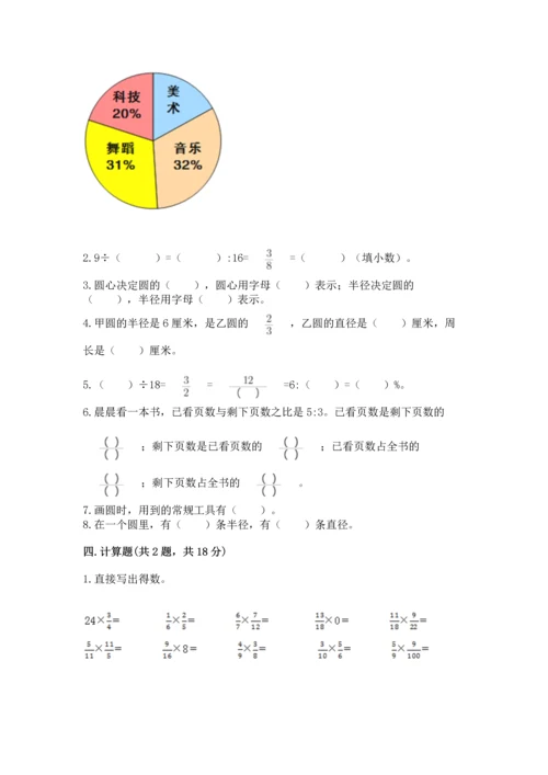 六年级上册数学期末测试卷附参考答案【满分必刷】.docx