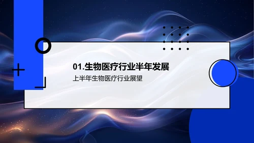 生物医疗业半年报告PPT模板