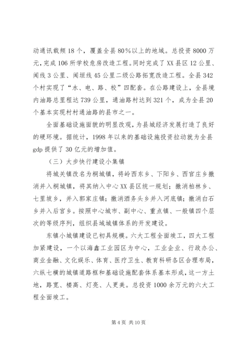 县扶贫开发与推进小城镇建设的调研报告.docx